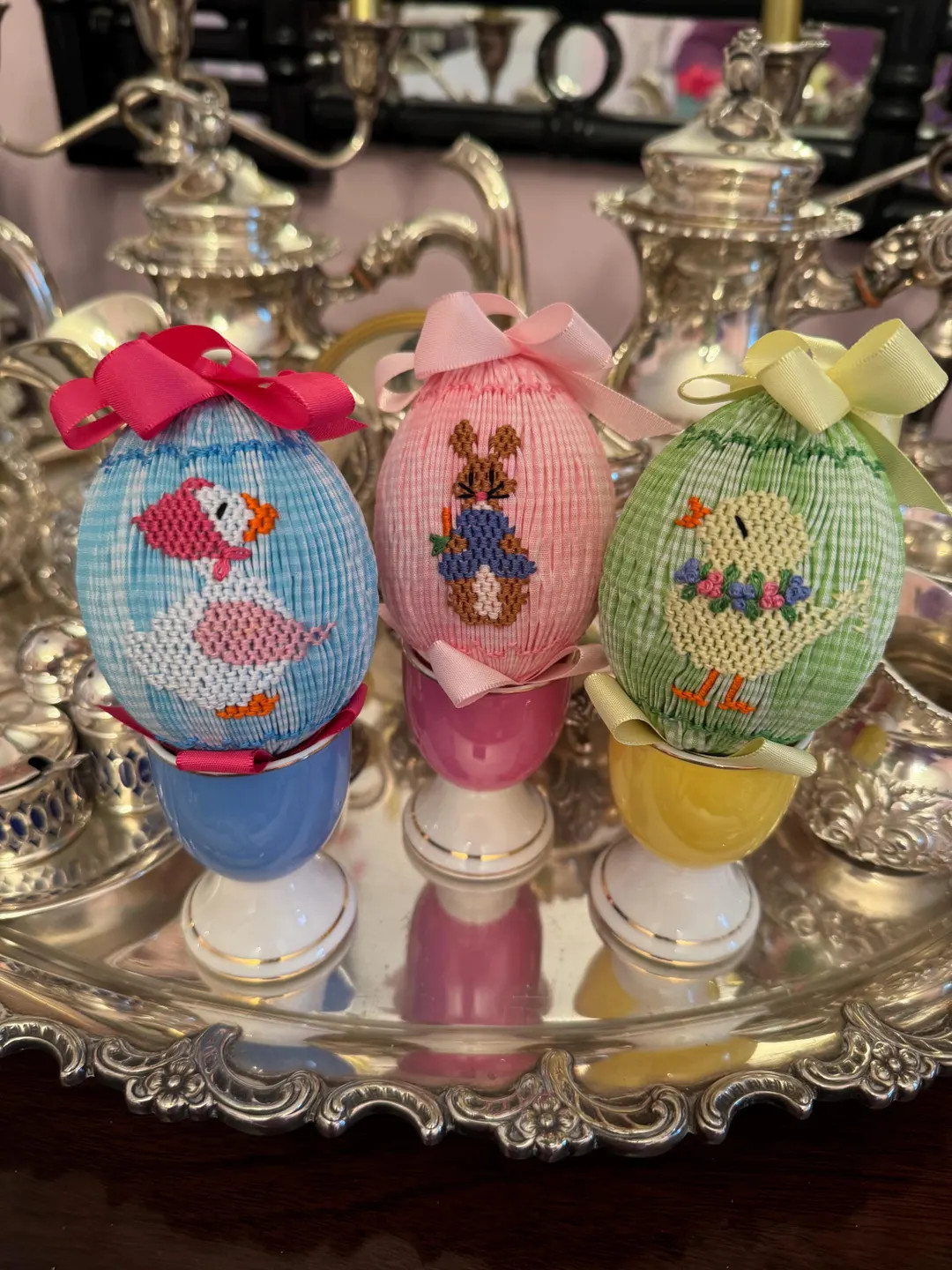 Three Handsmocked Easter Eggs - Etsy | Etsy (US)