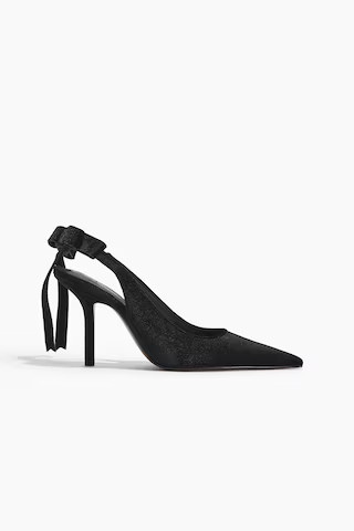 Bow-detail pointed slingbacks | H&M (UK, MY, IN, SG, PH, TW, HK)