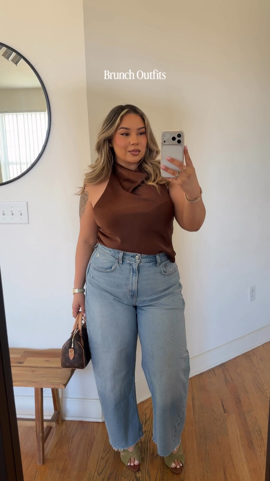 Brunch outfits ft. Amazon Halter tops ($19)
Tops: L 
Jeans: 31 Curve Regular

#LTKMidsize #LTKSeasonal