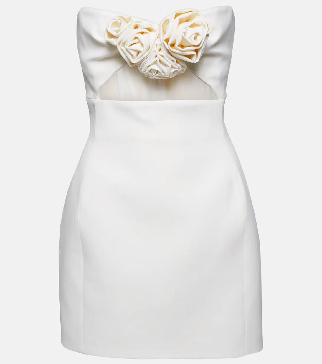 Floral-appliqué wool minidress | Mytheresa (US/CA)