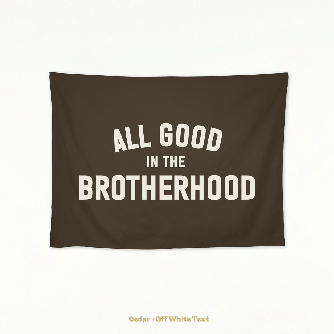 All Good in the Brotherhood Banner | Boys Room Decor, Brotherhood Wall Art, Camp Flag, Sibling Gi... | Etsy (US)