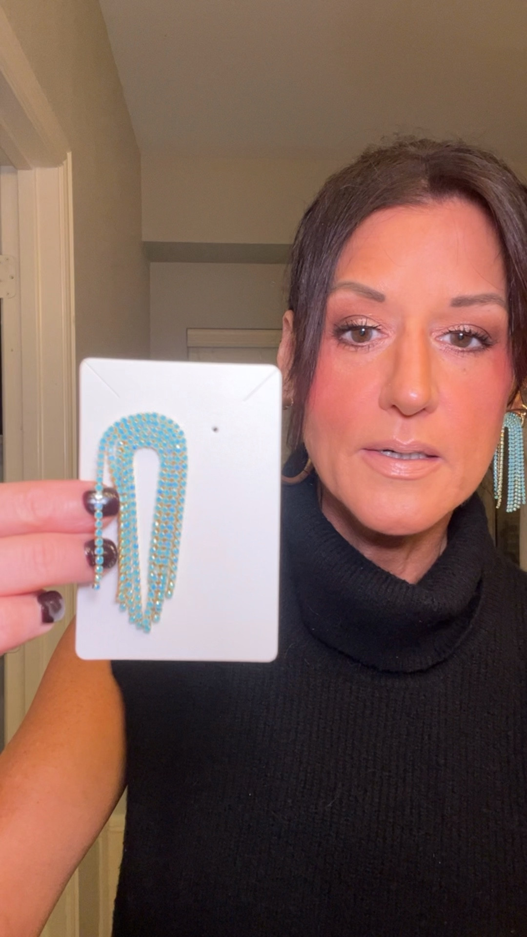 Turquoise earrings  

#LTKOver40 #LTKStyleTip
