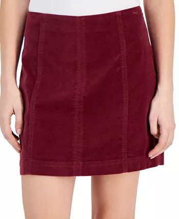 Women's Solid Unlined Velvet Seamed Mini Skirt | Macy's