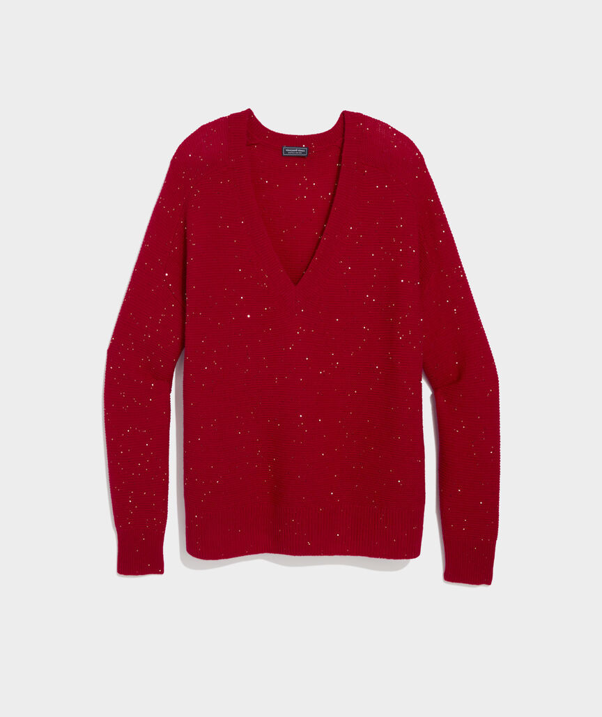 Shine V-Neck Sweater | vineyard vines