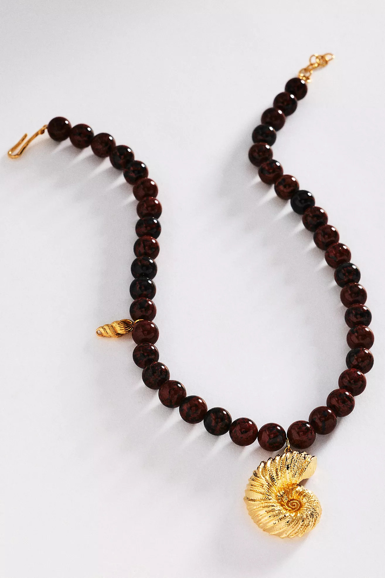 Joanna Laura Constantine Seashell Pendant Beaded Necklace | Anthropologie (US)