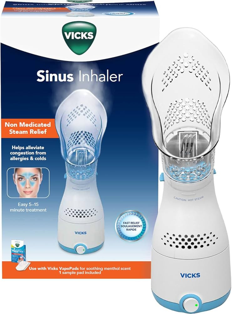 Vicks VIH200CV1 Corded Personal Sinus Steam Inhaler, Non-Medicated Steam Relief for Cough and Nas... | Amazon (CA)