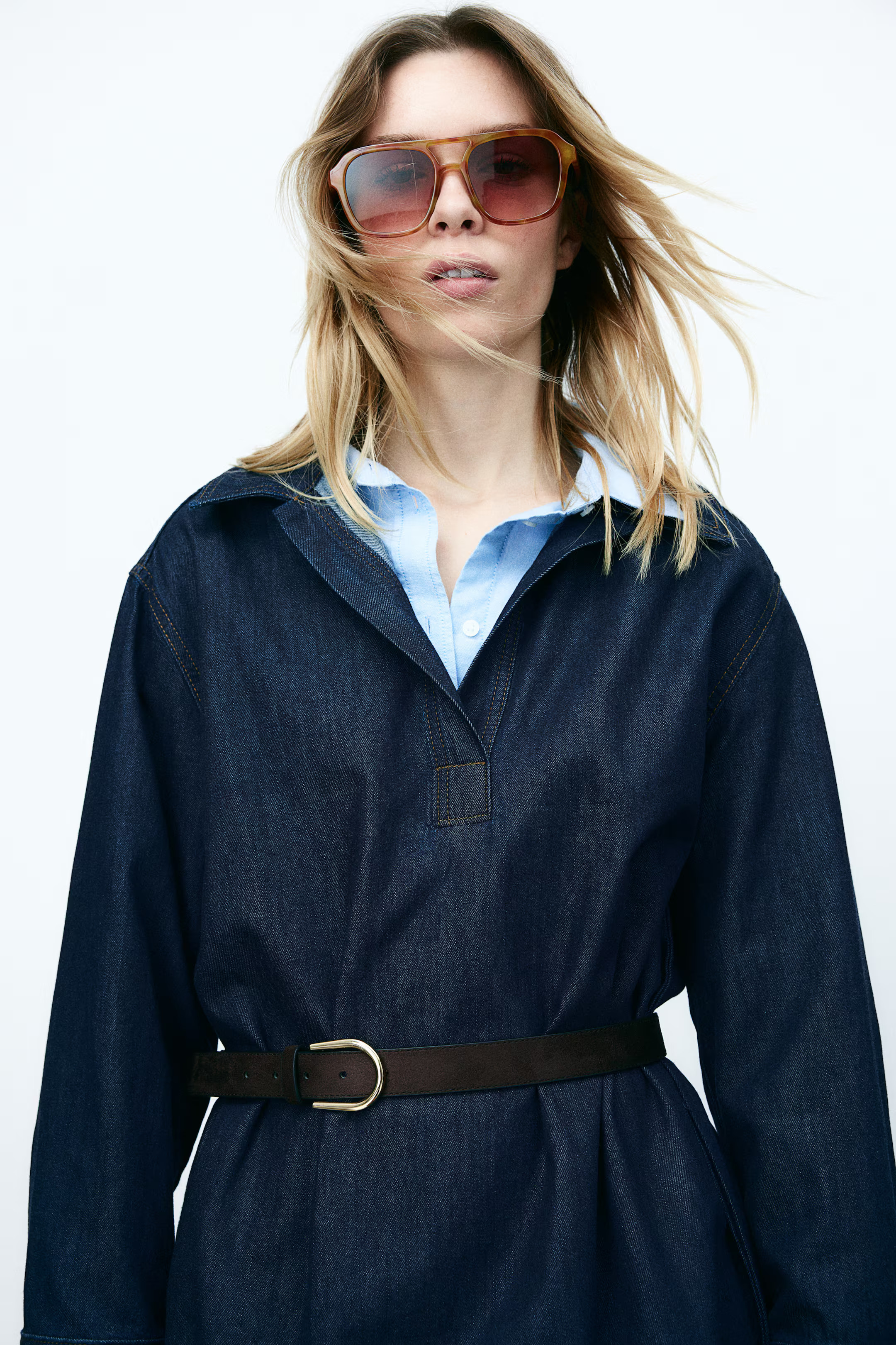 Denim Dress with Collar | H&M (US + CA)
