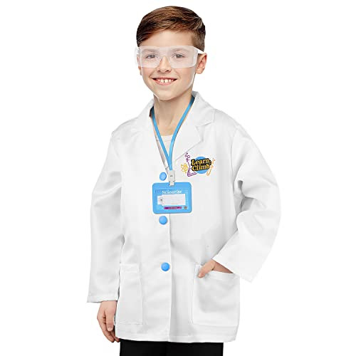 Learn & Climb Scientist Lab Coat for Kids Ages 3-7. Three Piece Set Children's Scientist Costume with Goggles & ID Card | Amazon (US)