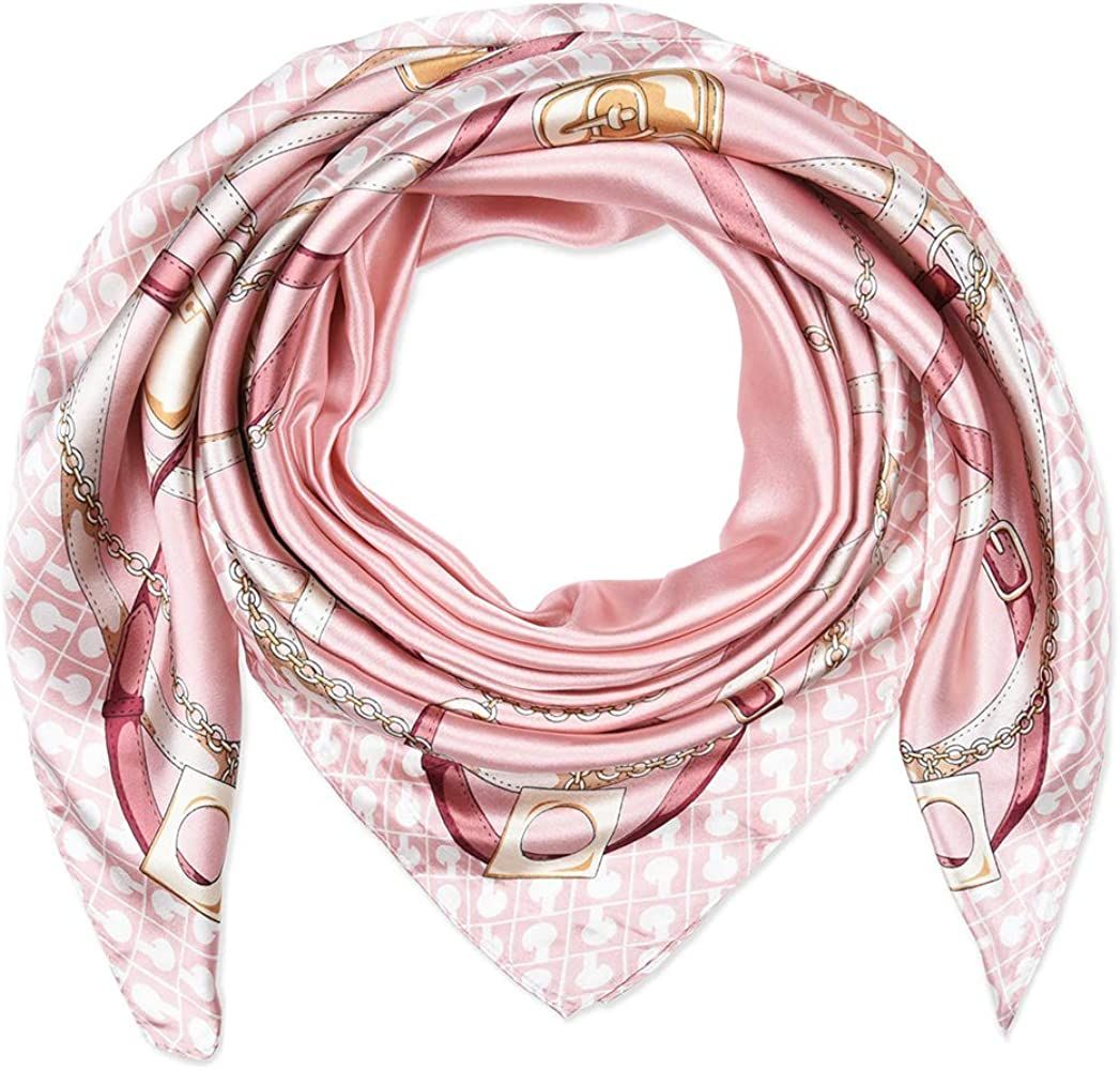 Corciova Square Stain Silk Like Hair Wrapping Scarves Night Sleeping Head Scarf | Amazon (US)