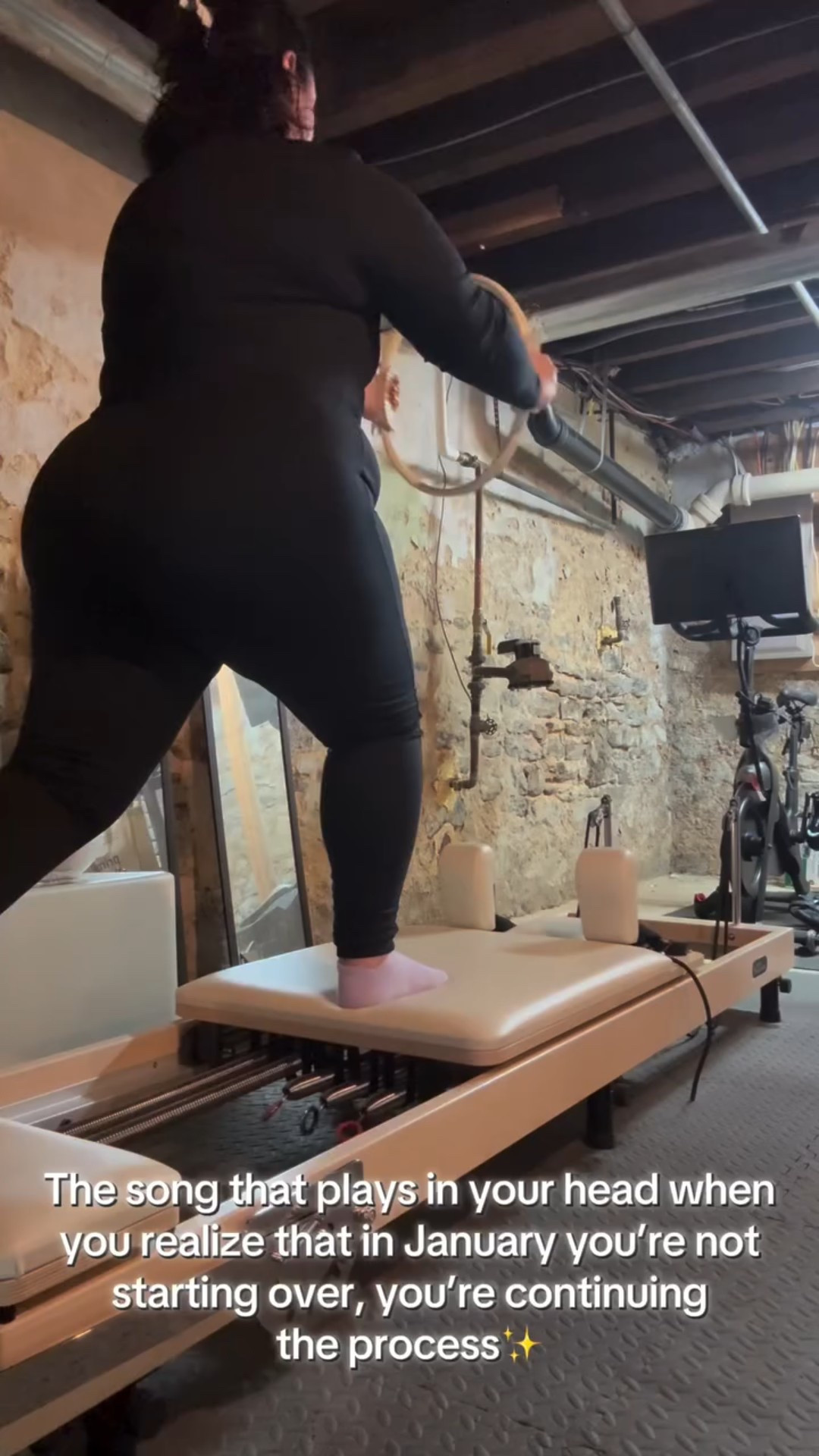 For the first time EVER! No “new year, new me” over here 😂 just working on continuing the process🤍 

#yoga #pilates #stronger #newyearnewme #fitness 

@yourreformer