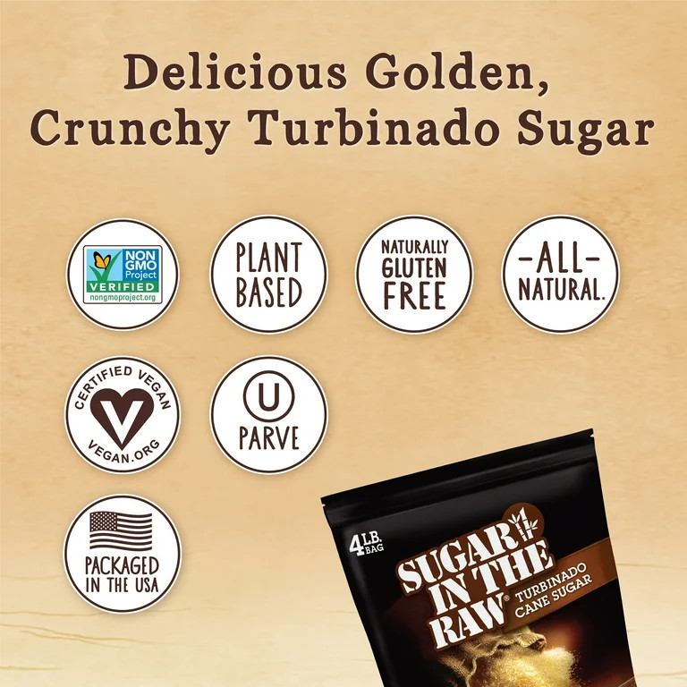 Sugar in the Raw Turbinado Cane Sugar, 64 oz | Walmart (US)