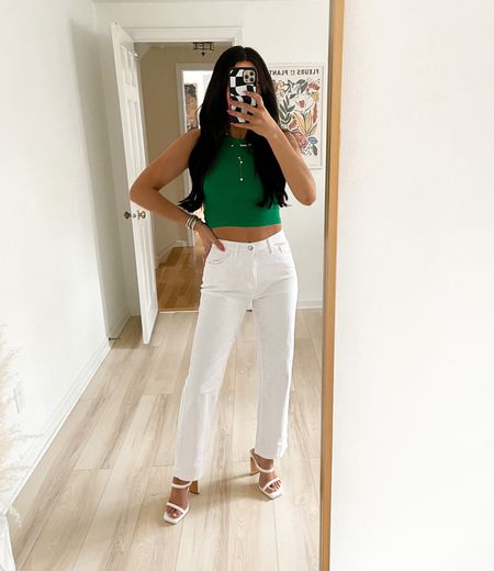 White denim jeans from Amazon and a cut out crop top— both under $50 and runs TTS wearing a small 

#LTKunder50 #LTKFind #LTKeurope
