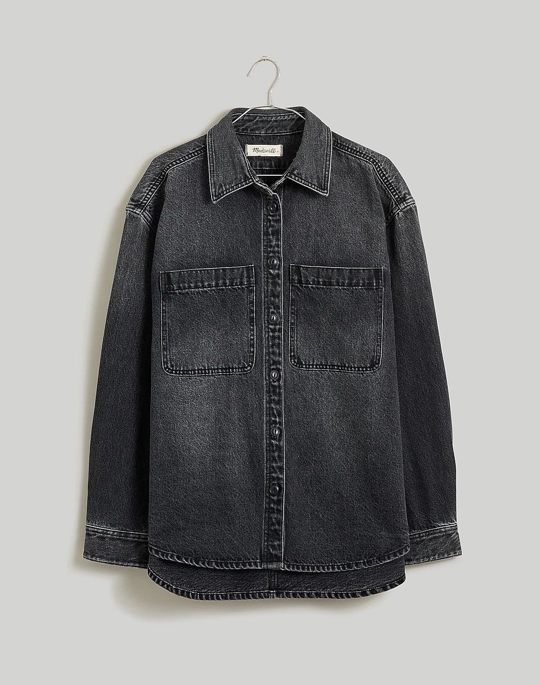 Denim Oversized Button-Up Shirt in Lunar Wash | Madewell