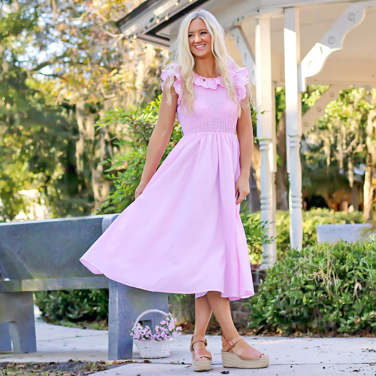 Pink Gingham Zoe Women's Dress | Classic Whimsy