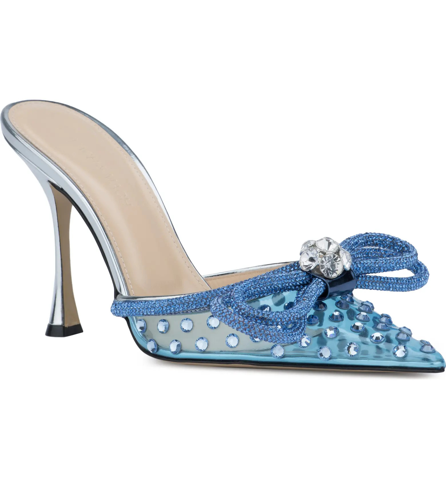 Mach & Mach Double Crystal Bow Pointed Toe Mule | Nordstrom | Nordstrom