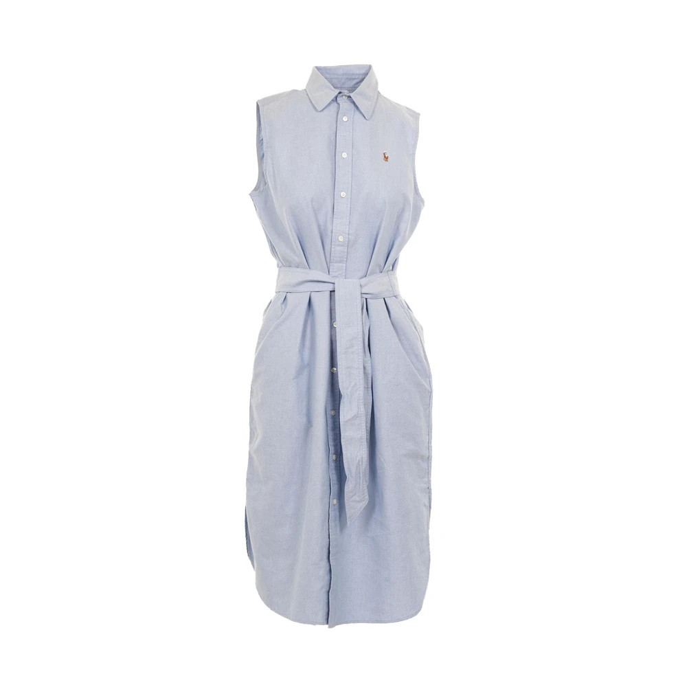 Blue Day Dress Sleeveless - female - Polo Ralph Lauren - Shirt Dresses - Blue - 2XL - Dresses | Miinto UK Ltd