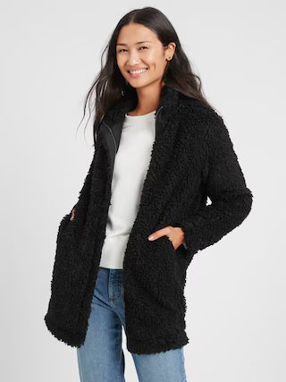 Petite Teddy Sherpa Jacket | Banana Republic Factory