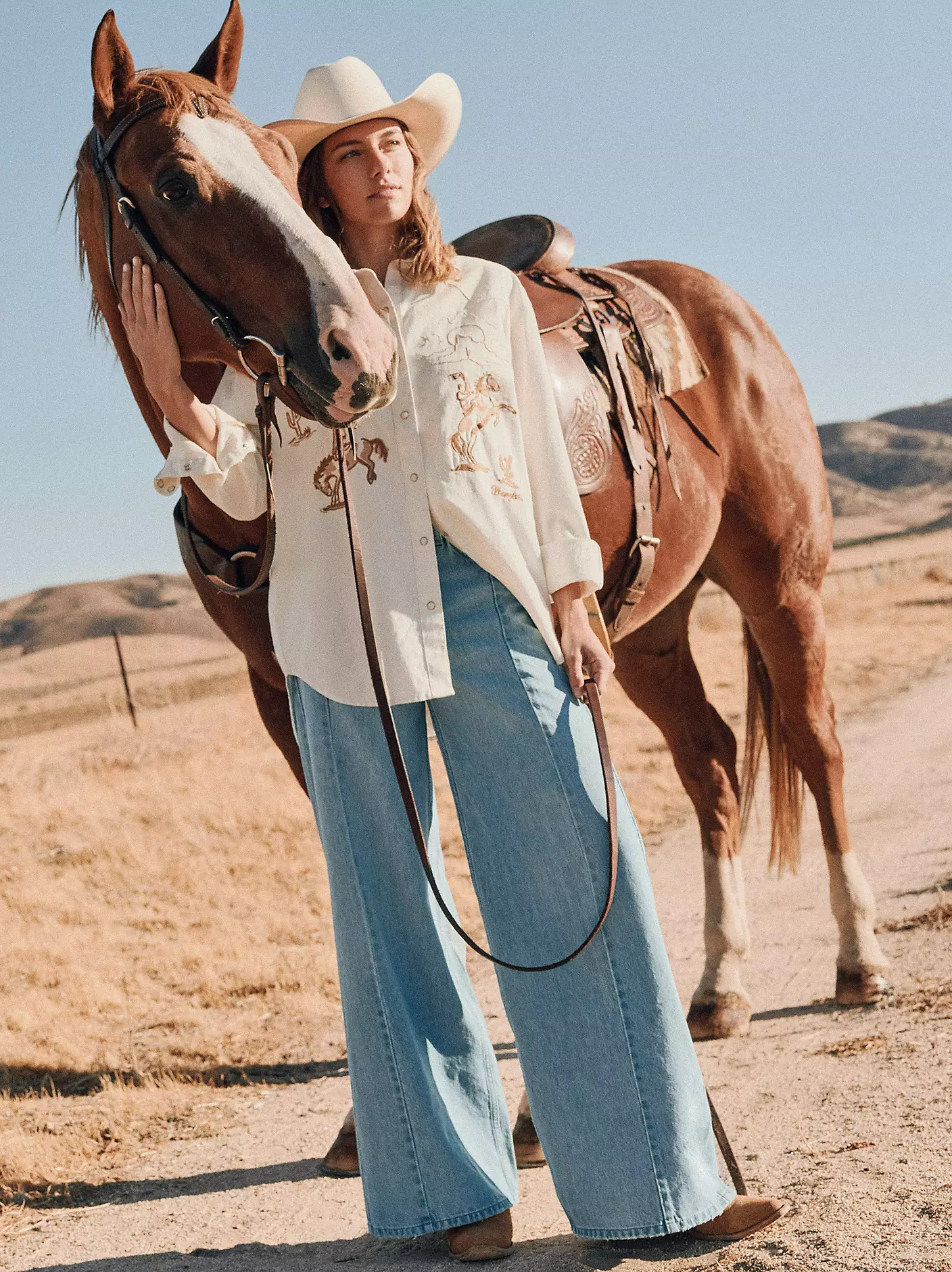 Women's Wrangler Retro® Bailey High Rise Wide Leg Pieced Jean | Wrangler