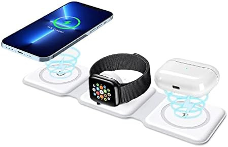 Amazon.com: Criacr 3 in 1 Foldable Wireless Charger, Magnetic Fast Wireless Charging Pad, Compati... | Amazon (US)