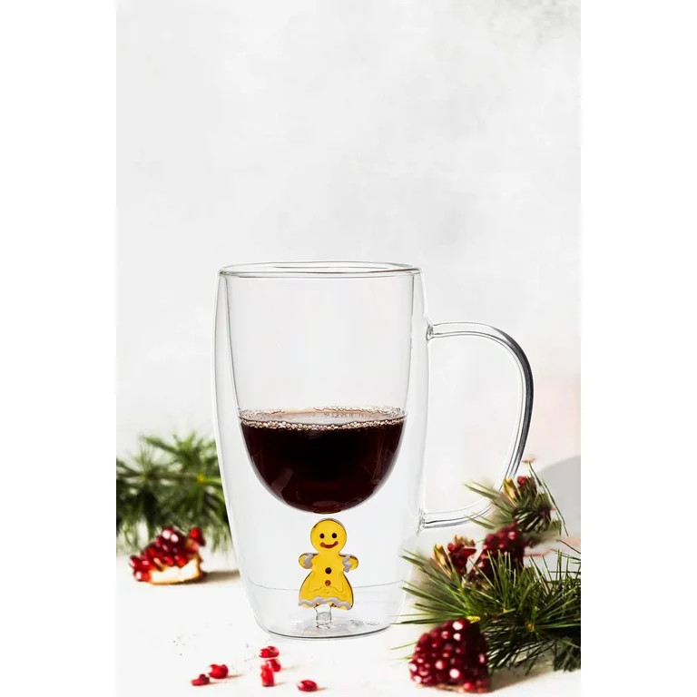 Holiday Time Double Wall Mug with Gingerbread Man | Walmart (US)