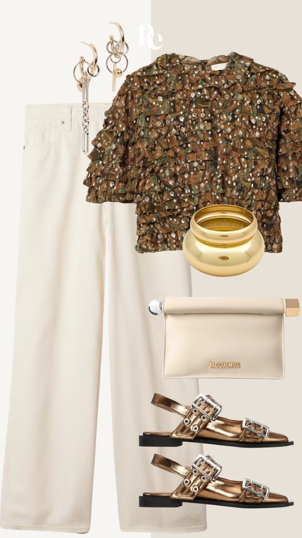 Look du jour ✨ Jeans, bracelet, earrings, and flats dupe are all under $100