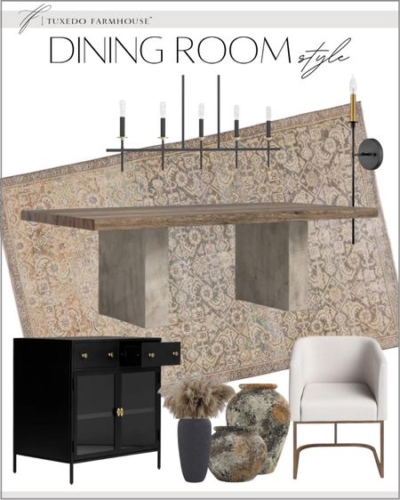 Dining room furniture, dining room decor, dining room rugs, dining room lights, sconce lighting, sideboard, dining room table, dining room chairs, pottery vases, pampas grass, floral vase, area rugs, chandelier lighting, fall decor, home decor  

#LTKSeasonal #LTKstyletip #LTKhome