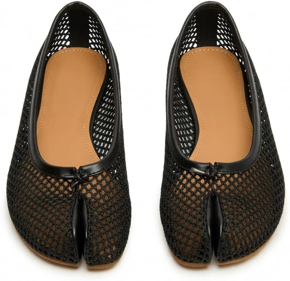 MissHeel Womens Tabi Shoes Comfortable Mesh Split Toe Flats | Amazon (US)