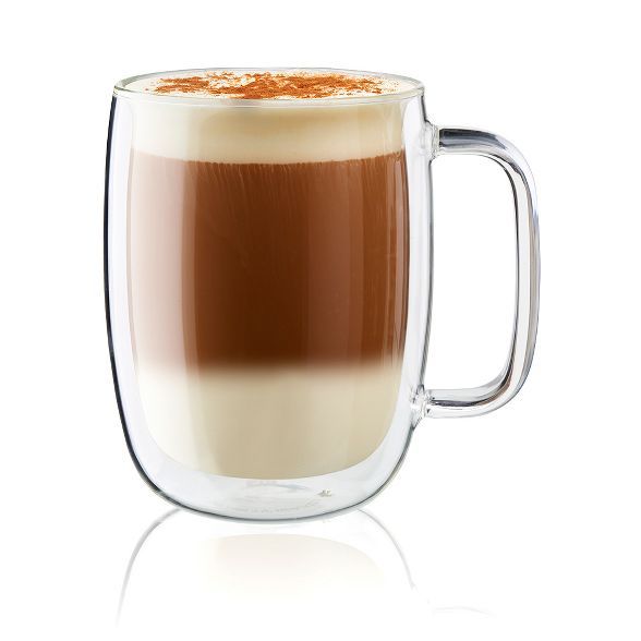 ZWILLING Sorrento Plus 2-pc Double-Wall Glass Latte Mug Set | Target