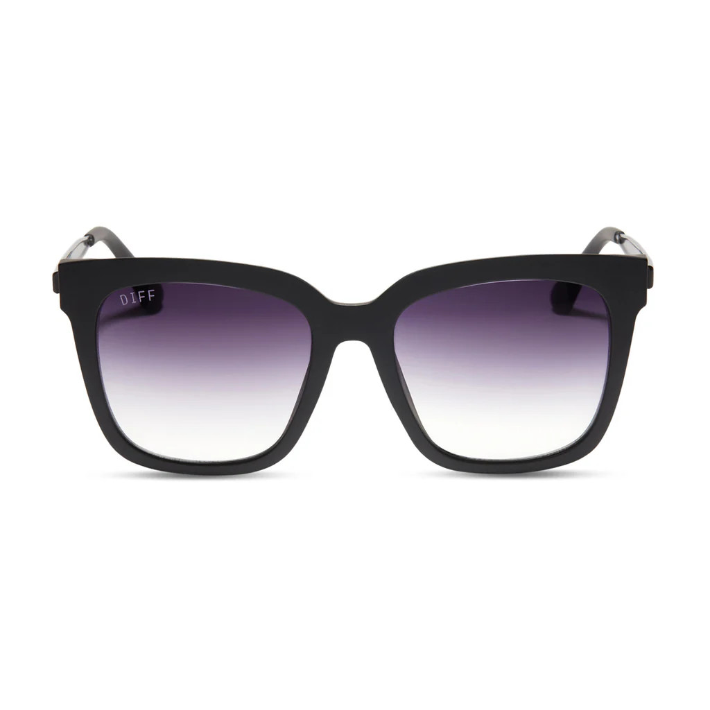 HAILEY - MATTE BLACK + SHARP GREY GRADIENT | DIFF Eyewear