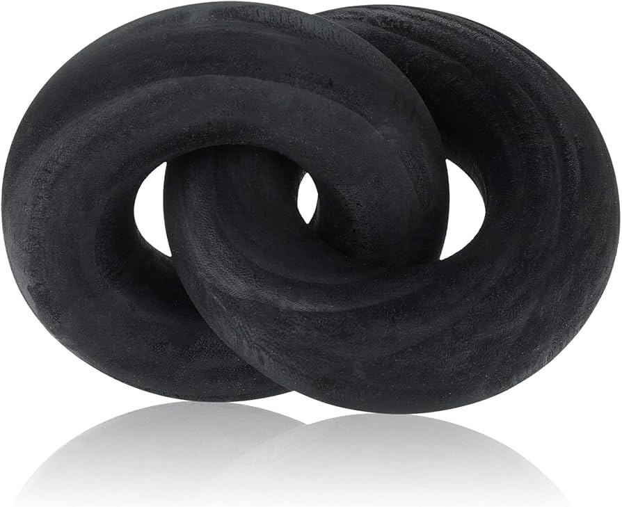 2-Link Wood Chain Decoration Wood Knot Decor Decorative Wood Link Chain Boho Hand Carved Modern F... | Amazon (US)