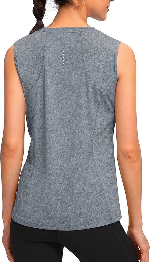 YYV Women's Workout Tank Tops Lightweight Sleeveless Shirts for Women Loose Fit Tops for Athletic... | Amazon (US)