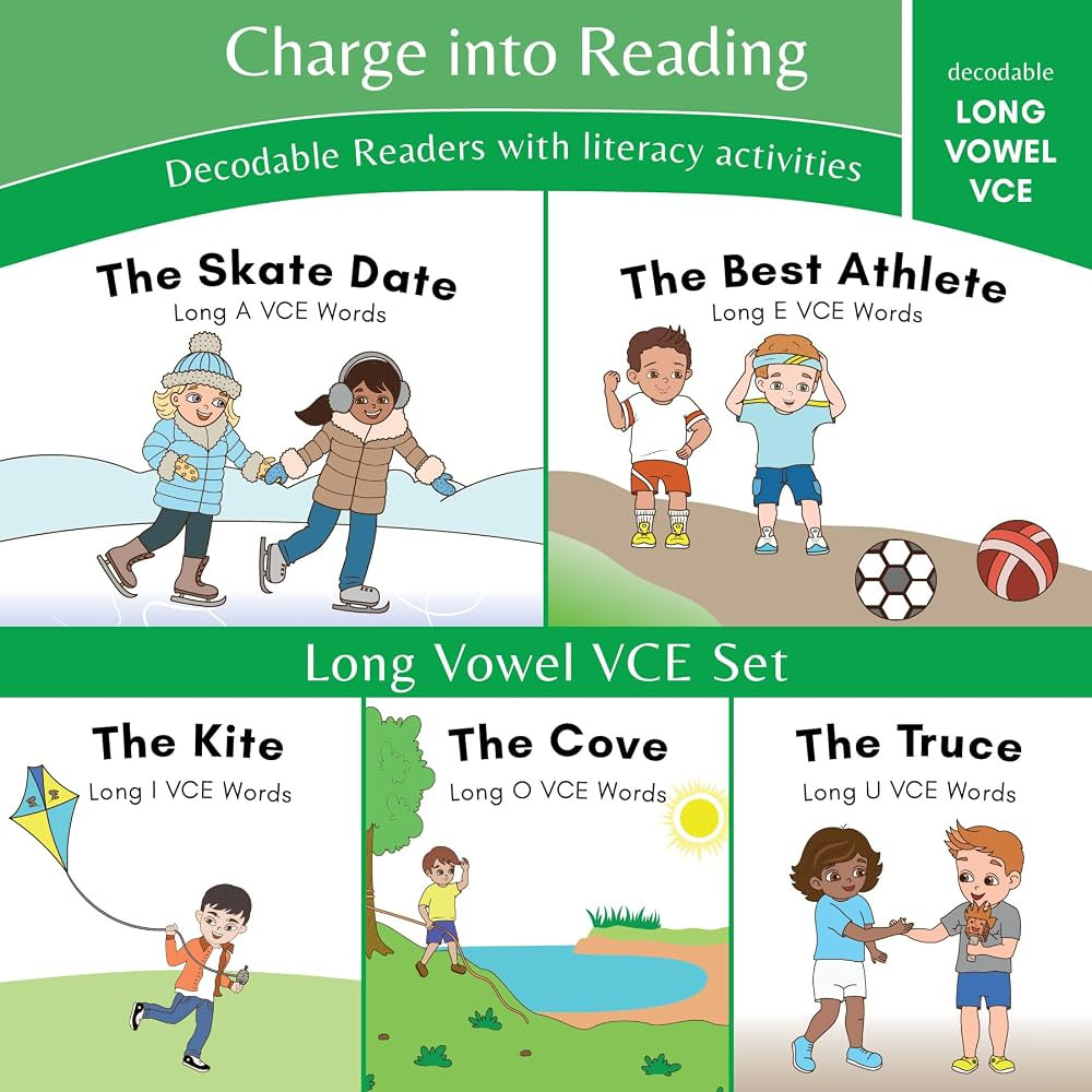Charge into Reading Decodable Books (Stage 4): 5 Long Vowel VCE Decodable Readers to Help Kinderg... | Amazon (US)