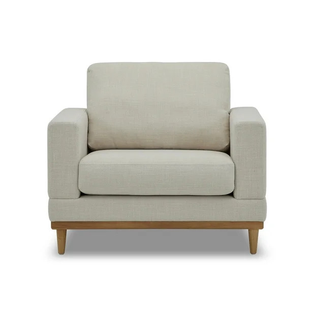 Better Homes & Gardens Springwood Wood Frame Accent Chair, Light Honey Finish | Walmart (US)