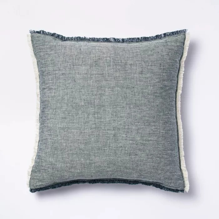 Linen Throw Pillow with Contrast Frayed Edges - Threshold™ designed with Studio McGee | Target