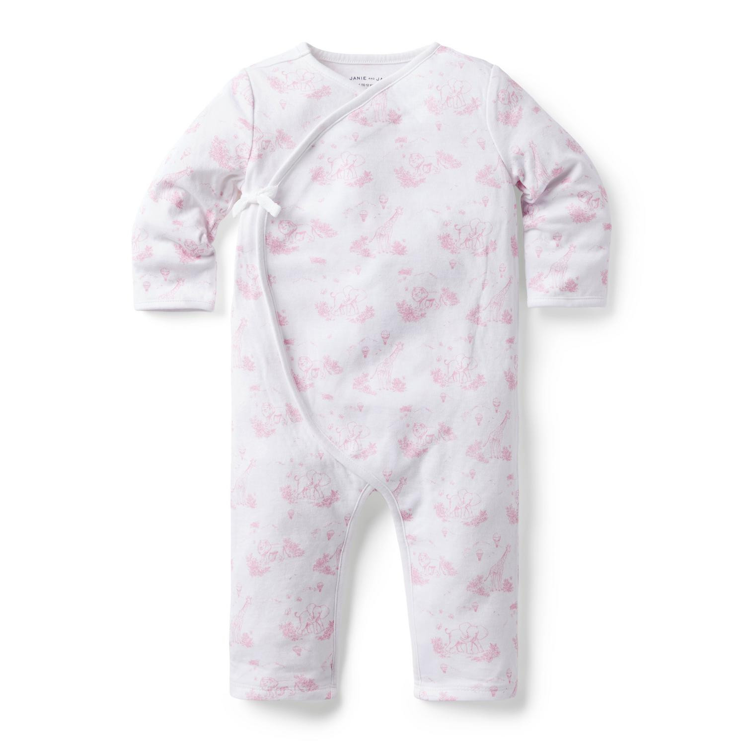Baby Safari Toile Wrap One-Piece | Janie and Jack