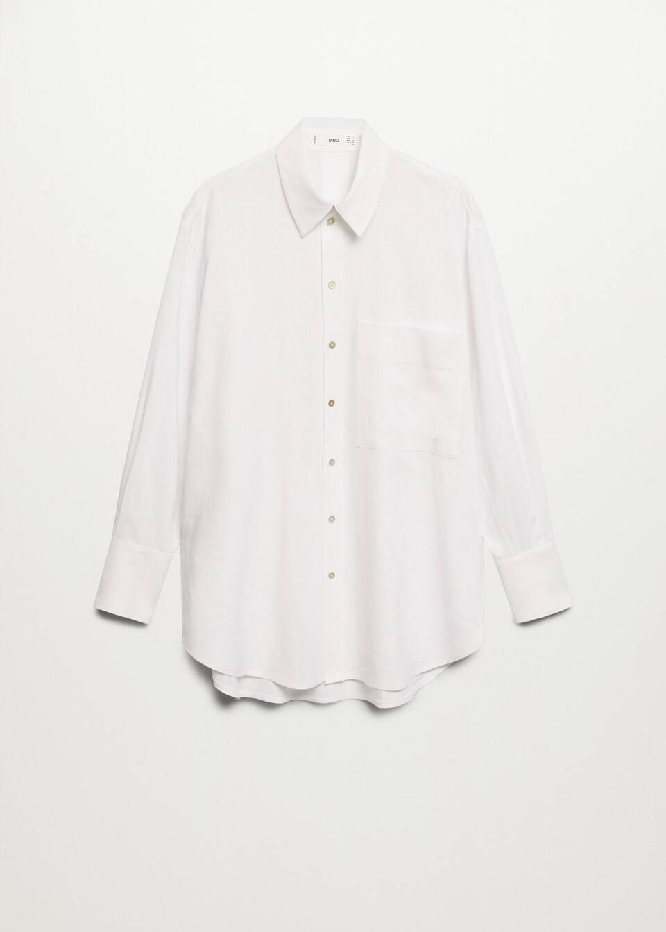 Pocket linen shirt | MANGO (UK)