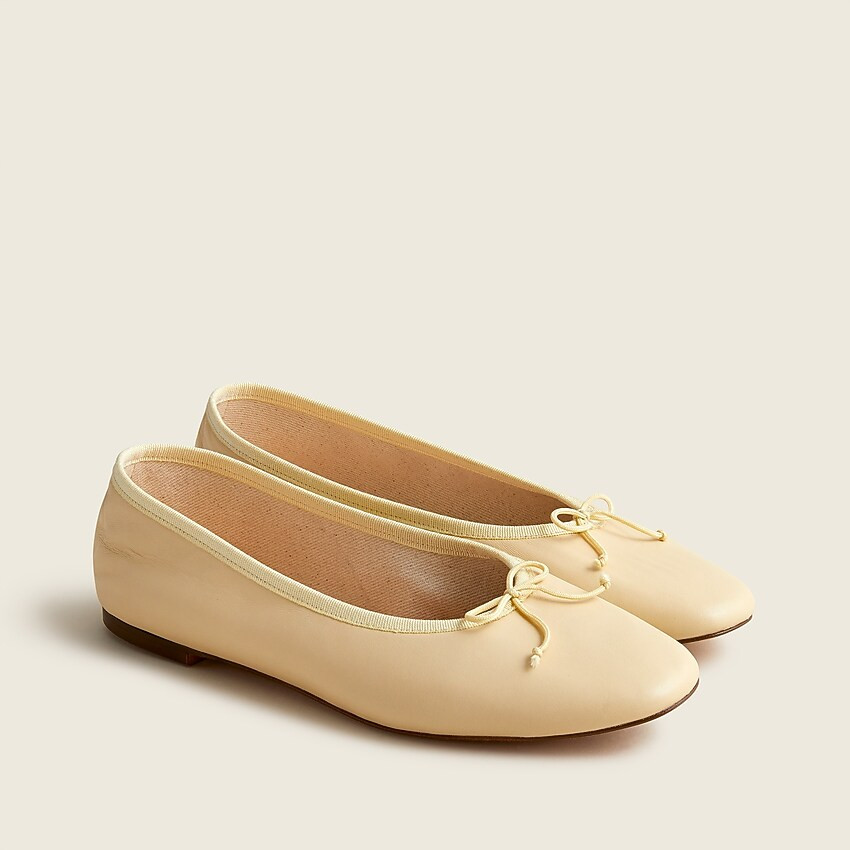 J.Crew: Zoe Ballet Flats In Leather For Women | J. Crew US