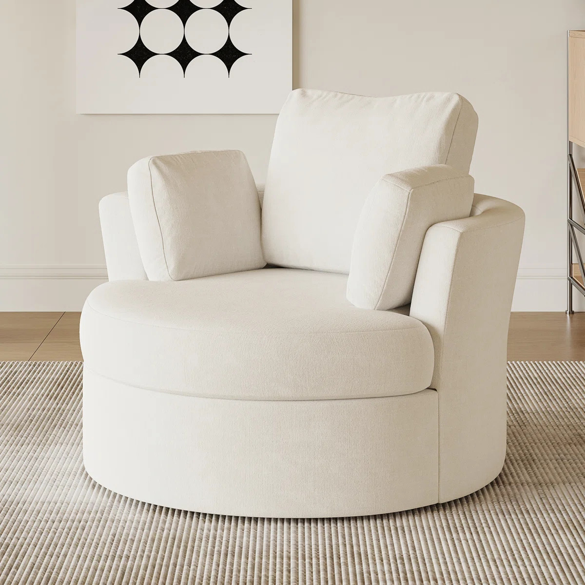 Berey Slipcovered Swivel Barrel Chair | Wayfair North America