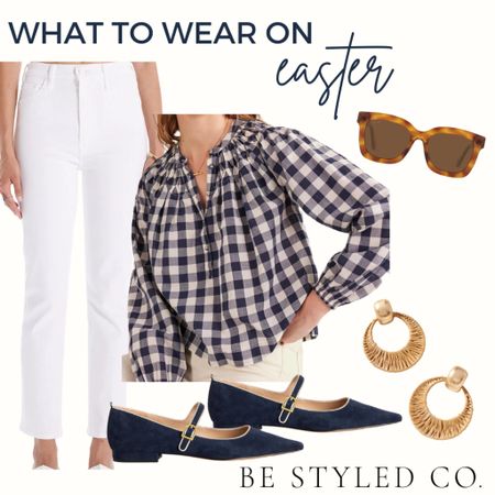 Easter outfit ideas - spring outfits - white jeans - preppy style 