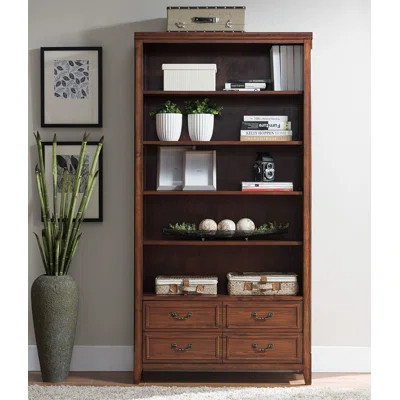 5 Tier Open Bookcase with 4 Drawers | Wayfair North America