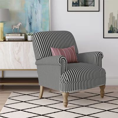 Bashir Armchair Upholstery Color: Black/White | Wayfair North America