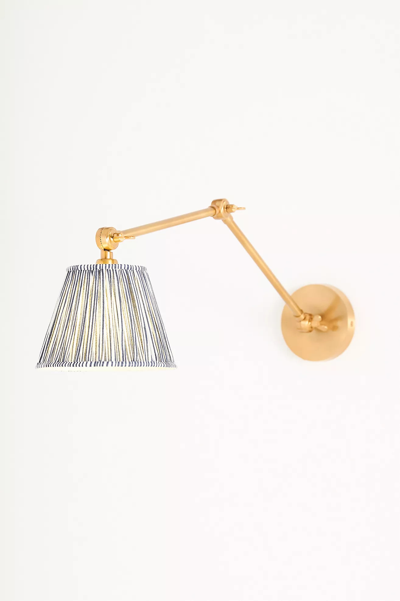 Pooky Stork Ruched Shade Metal Articulating Sconce Wall Light | Anthropologie (US)