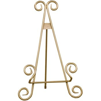 Red Co. Decorative Curved Plate Stand and Art Holder Easel in Gold Finish - 13" | Amazon (US)