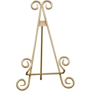 Red Co. Decorative Curved Plate Stand and Art Holder Easel in Gold Finish - 13" | Amazon (US)