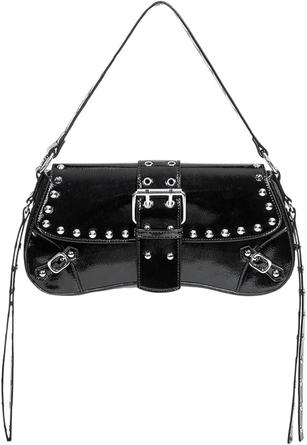 Verdusa Women's Shoulder Bag Y2K Handbag Goth Trendy Cute Studded Punk Rivet Purse | Amazon (US)