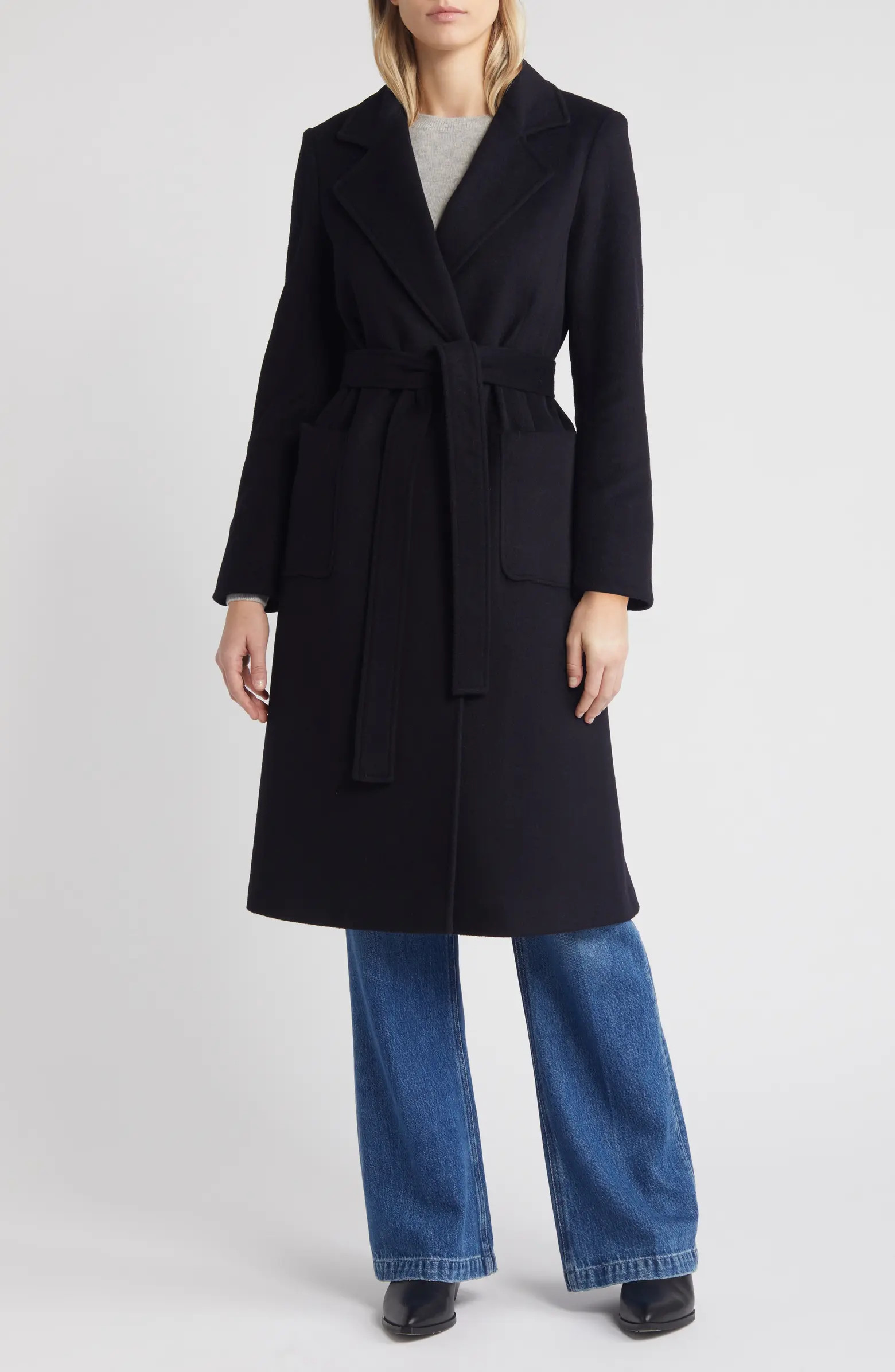Tie Belt Wool Blend Wrap Coat | Nordstrom