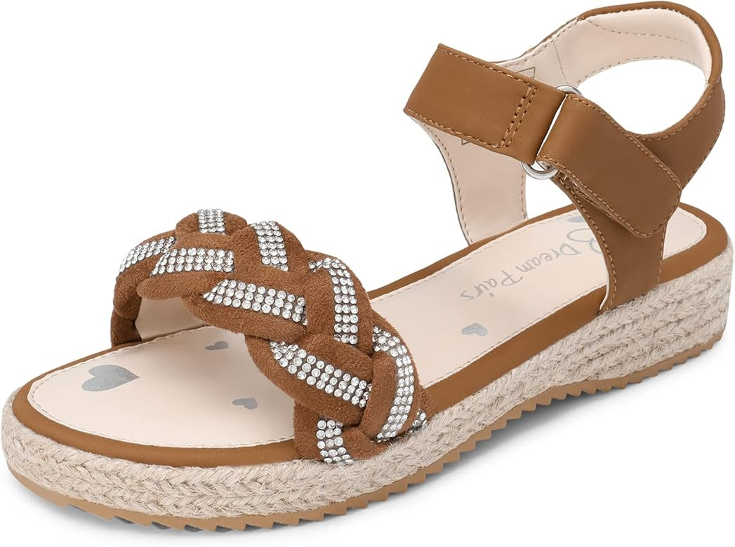 DREAM PAIRS Girls Sandals Espadrille Flatform Platform Wedge Open Toe Summer Shoes for Little Kid... | Amazon (US)