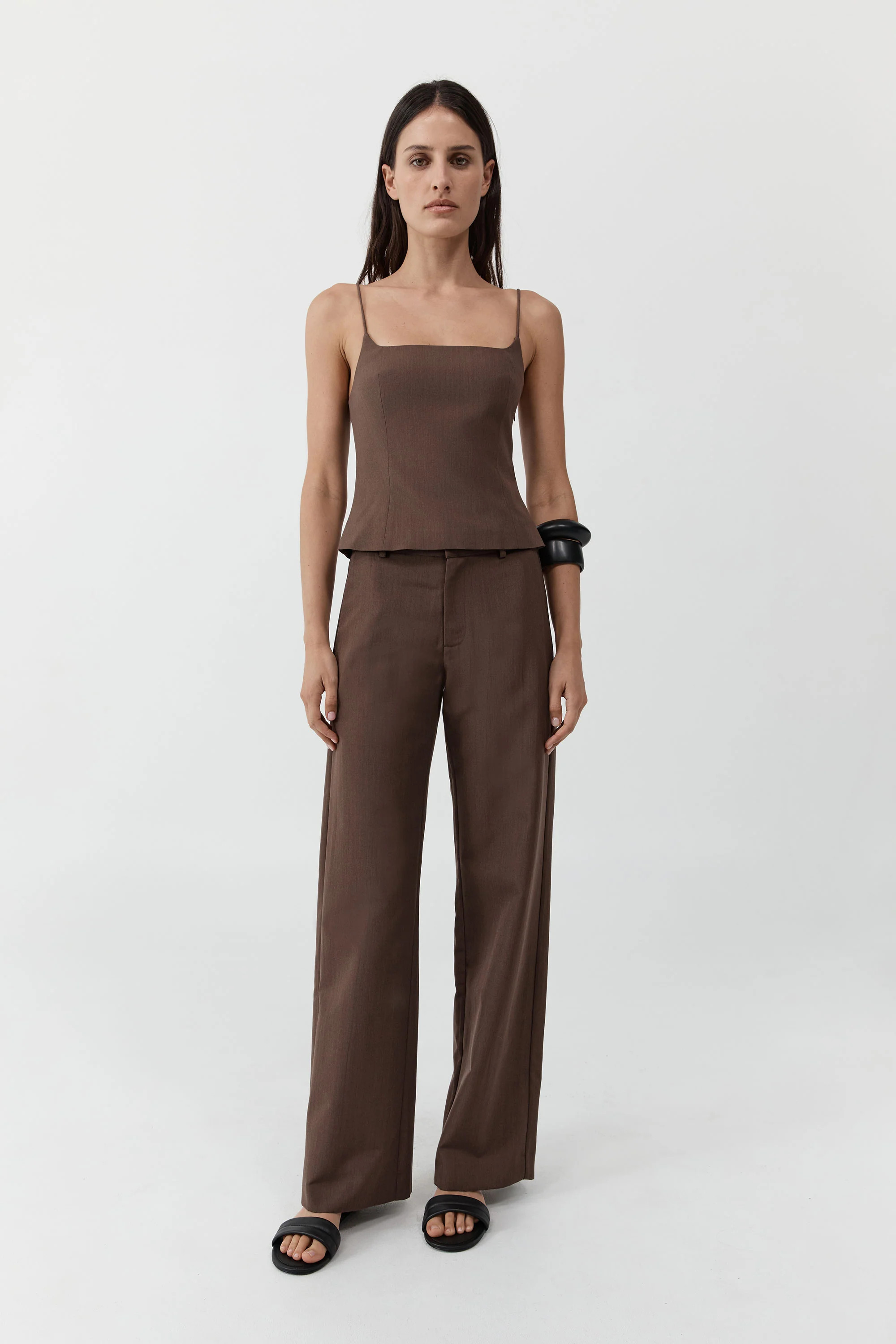 Silk Canvas Carter Trousers - Mud | St. Agni (US, UK, EU)