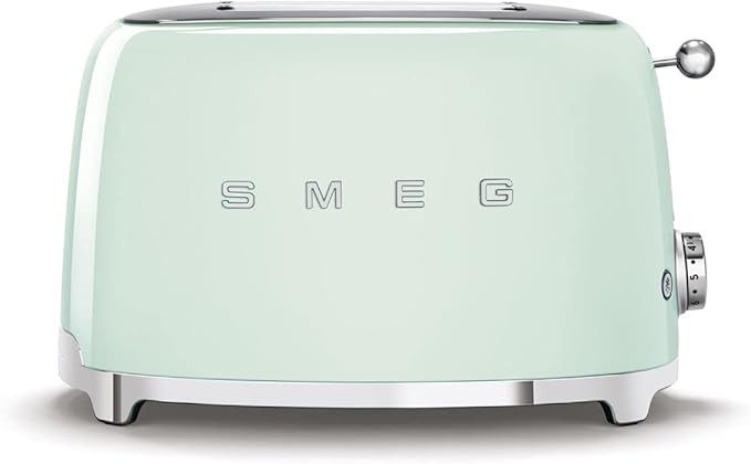 Smeg TSF01PGUS 50's Retro Style Aesthetic 2 Slice Toaster, Pastel Green | Amazon (US)