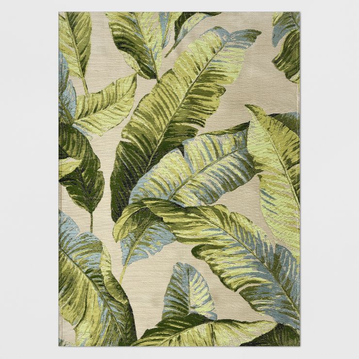 Vacation Tropical Outdoor Rug Green - Threshold™ | Target